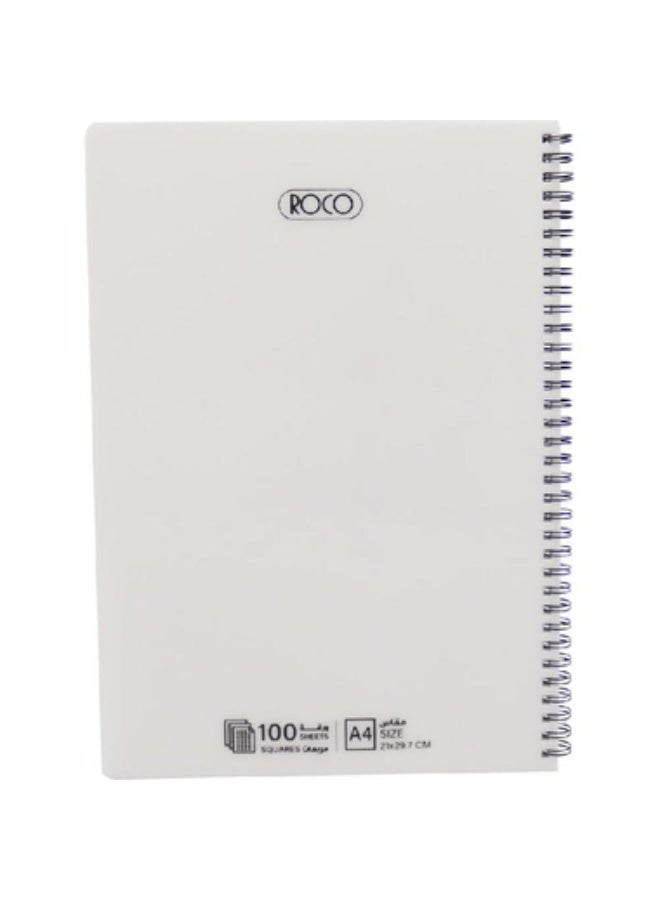 ROCO Square Ruled Notebook Of 100 Sheets A4 - Image 1